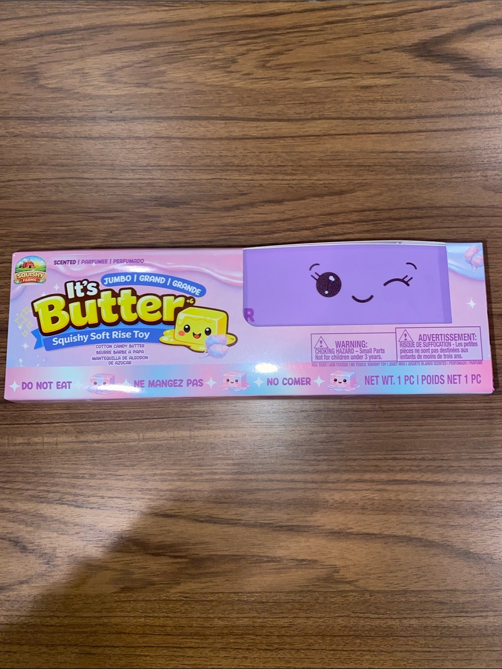 Cotton Candy Butter Jumbo Squishy Soft Rise 14oz Toy - Purple